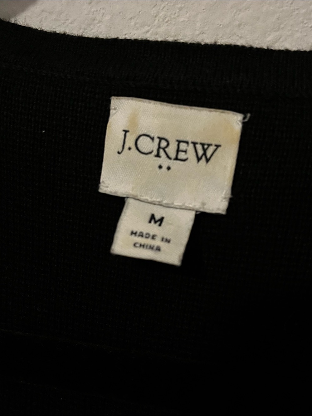J. Crew Women’s Cardigan Sweater Open Front Black 100% Cotton Pockets Relaxed Md - Picture 6 of 7